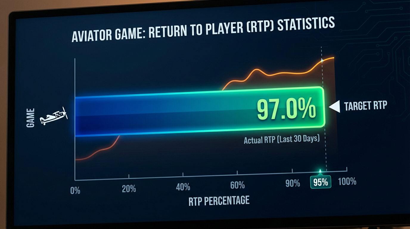 Gráfico comparativo del RTP de Aviator
